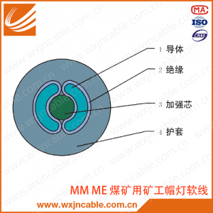 MM ME 煤矿用矿工帽灯软线 矿用电缆 MT818-2009标准 无锡江南电缆有限公司 江苏省无锡宜兴电缆厂家